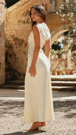 Auria Off Shoulder Maxi Dress - Yellow