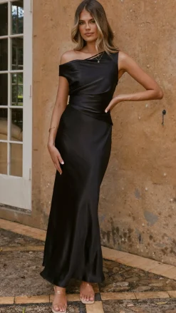 Auria Off Shoulder Maxi Dress - Black