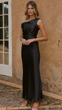 Auria Off Shoulder Maxi Dress - Black