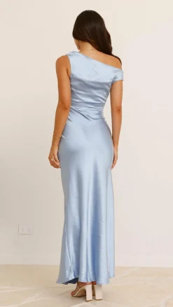 Auria Off Shoulder Maxi Dress - Blue