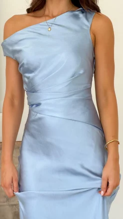 Auria Off Shoulder Maxi Dress - Blue