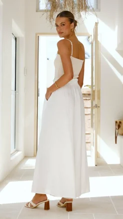 Avery Wide Leg Pants - White