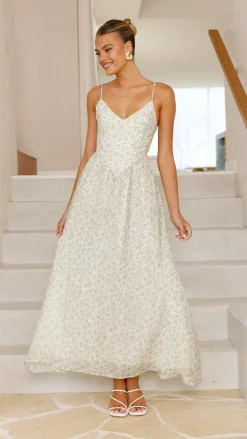 Azura Maxi Dress - Green Floral