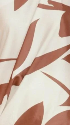 Bailey Off Shoulder Top - White / Brown