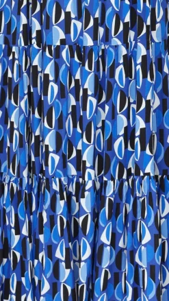 Baka Maxi Dress - Blue Print