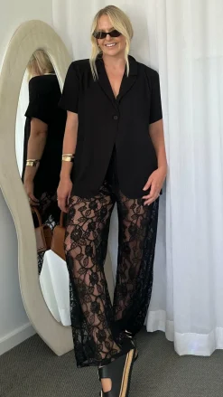 Baxter Pant - Black Lace