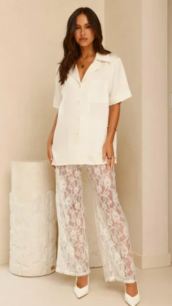 Baxter Pant - White Lace