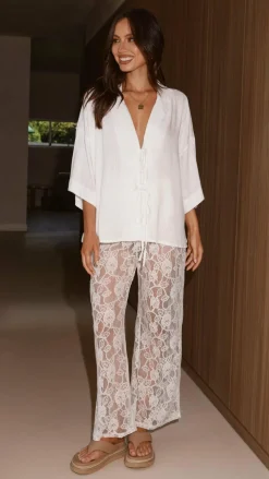 Baxter Pant - White Lace