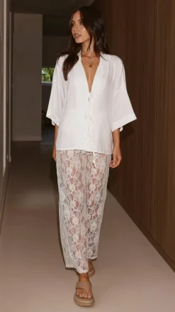 Baxter Pant - White Lace