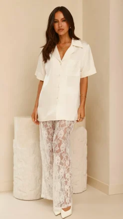 Baxter Pant - White Lace