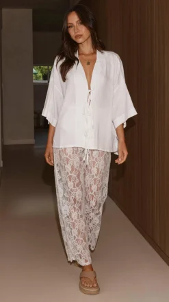 Baxter Pant - White Lace