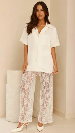 Baxter Pant - White Lace