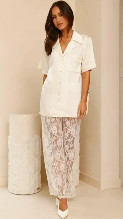 Baxter Pant - White Lace