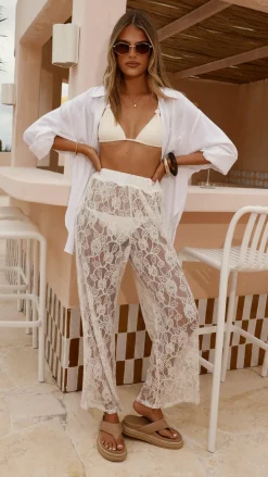 Baxter Pant - White Lace