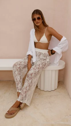 Baxter Pant - White Lace
