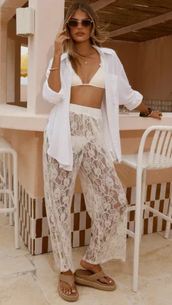 Baxter Pant - White Lace