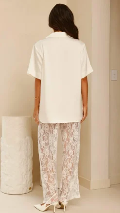 Baxter Pant - White Lace