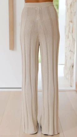 Bayu Knit Pants - Cream