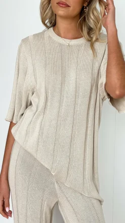 Bayu Knit Pants - Cream