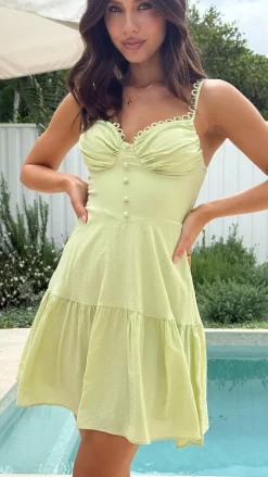 Beatrix Mini Dress - Sage