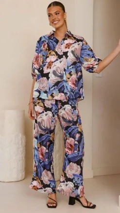 Becca Wide Leg Pants - Azure Donatella