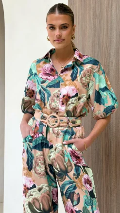 Becca Wide Leg Pants - Mocha Rose