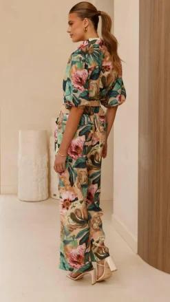 Becca Wide Leg Pants - Mocha Rose