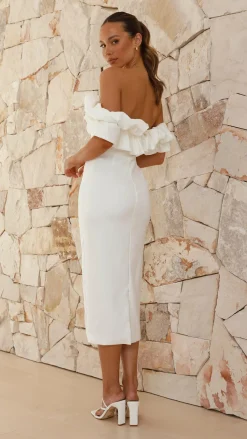 Bernadette Midi Dress - White