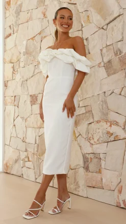 Bernadette Midi Dress - White