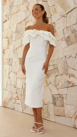 Bernadette Midi Dress - White