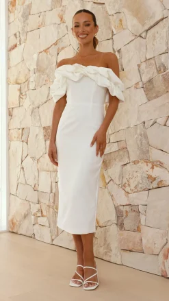 Bernadette Midi Dress - White