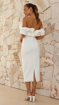 Bernadette Midi Dress - White