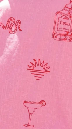 Bethani Mini Dress - Pink / Red Margarita