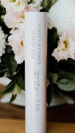 Biodegradable Confetti Cannon – Pink & White Hearts
