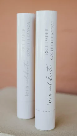 Biodegradable Confetti Cannon – White Circles