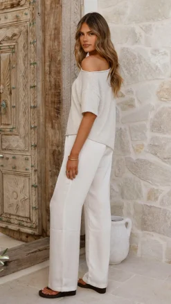 Blair Off Shoulder Tee - Oatmeal