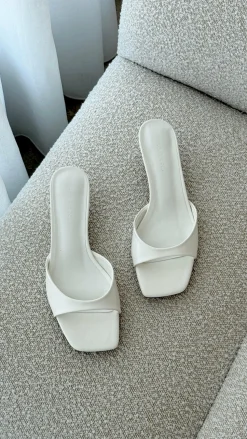 Blossom Heels - White Shine