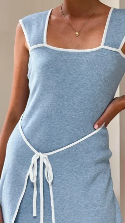 Bowie Knit Mini Dress - Blue