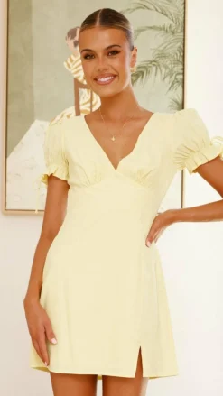 Breigh Mini Dress - Lemon
