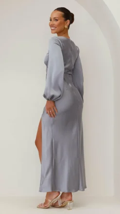 Brigitte Maxi Dress - Steel Blue