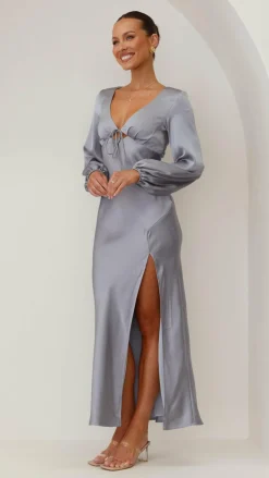 Brigitte Maxi Dress - Steel Blue