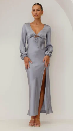 Brigitte Maxi Dress - Steel Blue