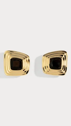 Bronnie Earrings - Gold / Black