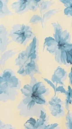 Bryony Halter Neck Maxi Dress - Yellow/Blue Floral