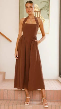 Caden Maxi Dress - Chocolate