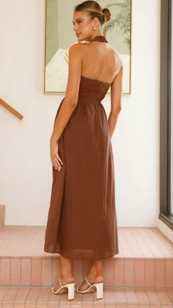 Caden Maxi Dress - Chocolate