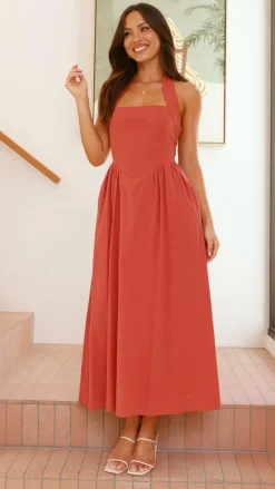 Caden Maxi Dress - Rust