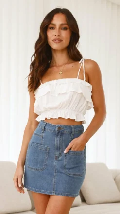 Cadence Crop - White