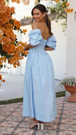 Caelius Midi Dress - Light Blue