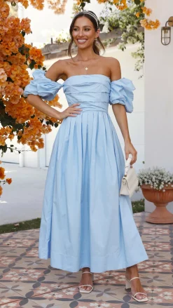 Caelius Midi Dress - Light Blue